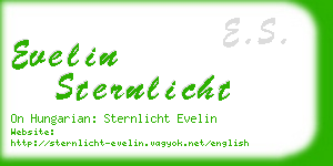 evelin sternlicht business card